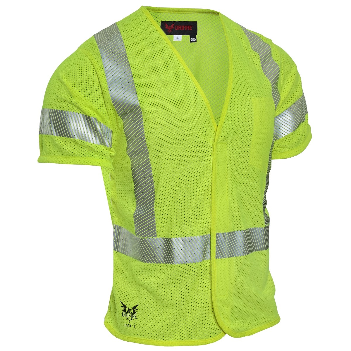 DRIFIRE FR Hi-Vis Mesh Vest - Class 3 in Lime-Yellow